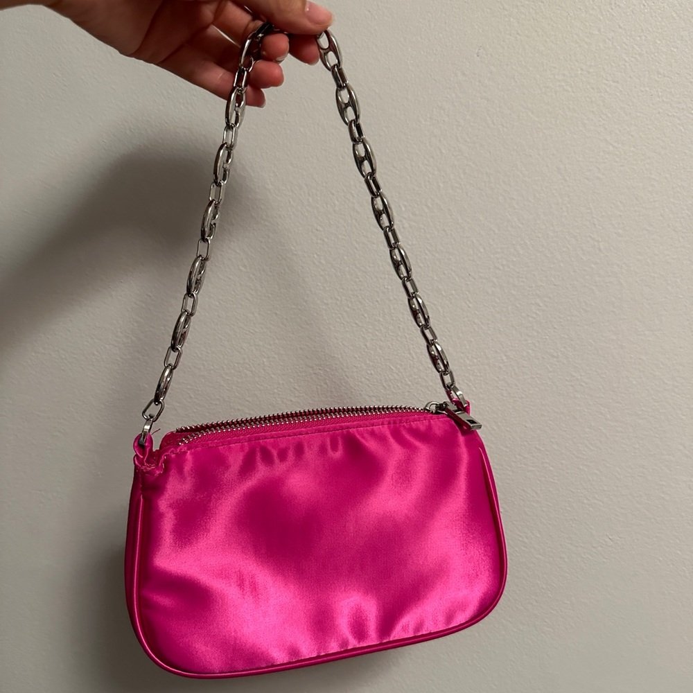 Magenta Satin Micro Bag